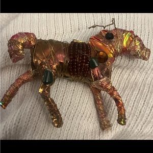 Impactful Charming Delightful Unique Beaded Wore Wrap Horse Pin/Brooch/Pendant